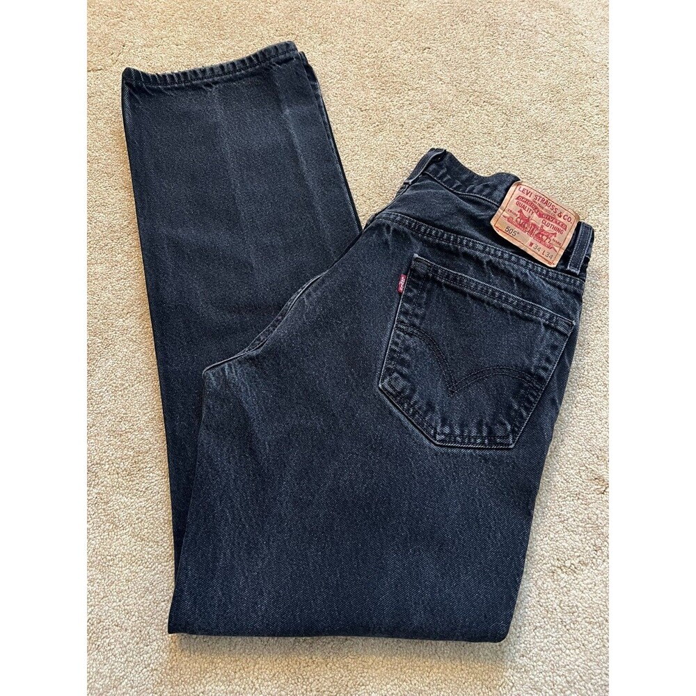 Levi's 505 Regular Fit Jeans - Men’s 34 x 34 Black